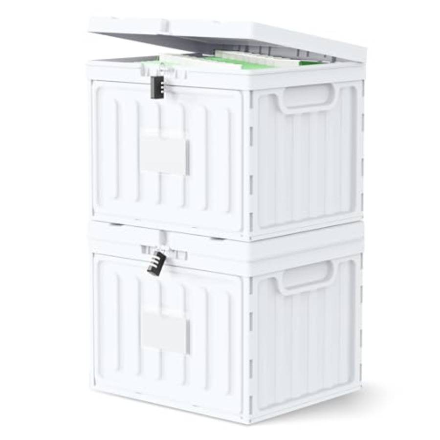 File Folder Hanging - Plastic File Box with Lid for