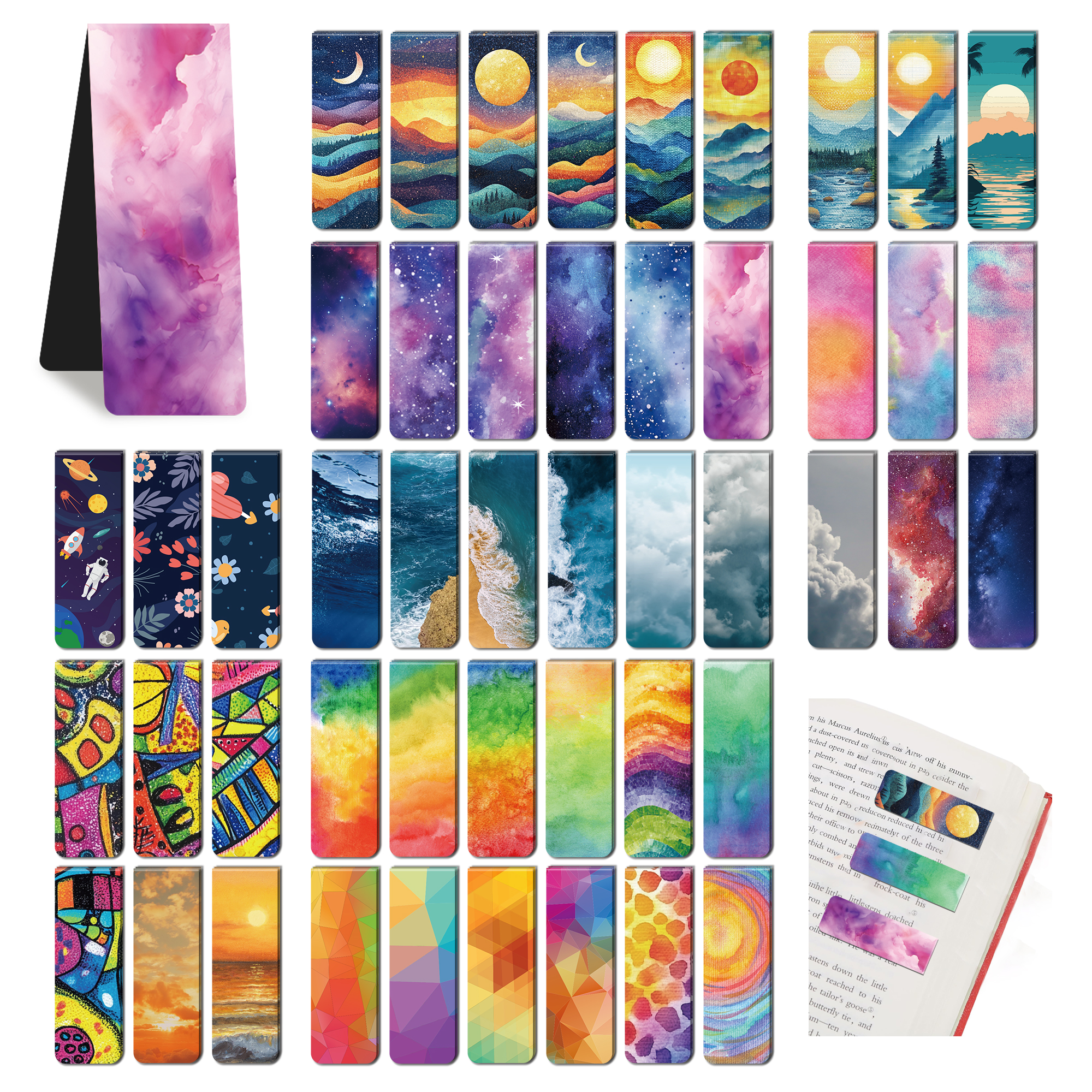 Bookmark Magnetic Clip - 96pcs Colorful Magnetic Bookmarks Paper Clip