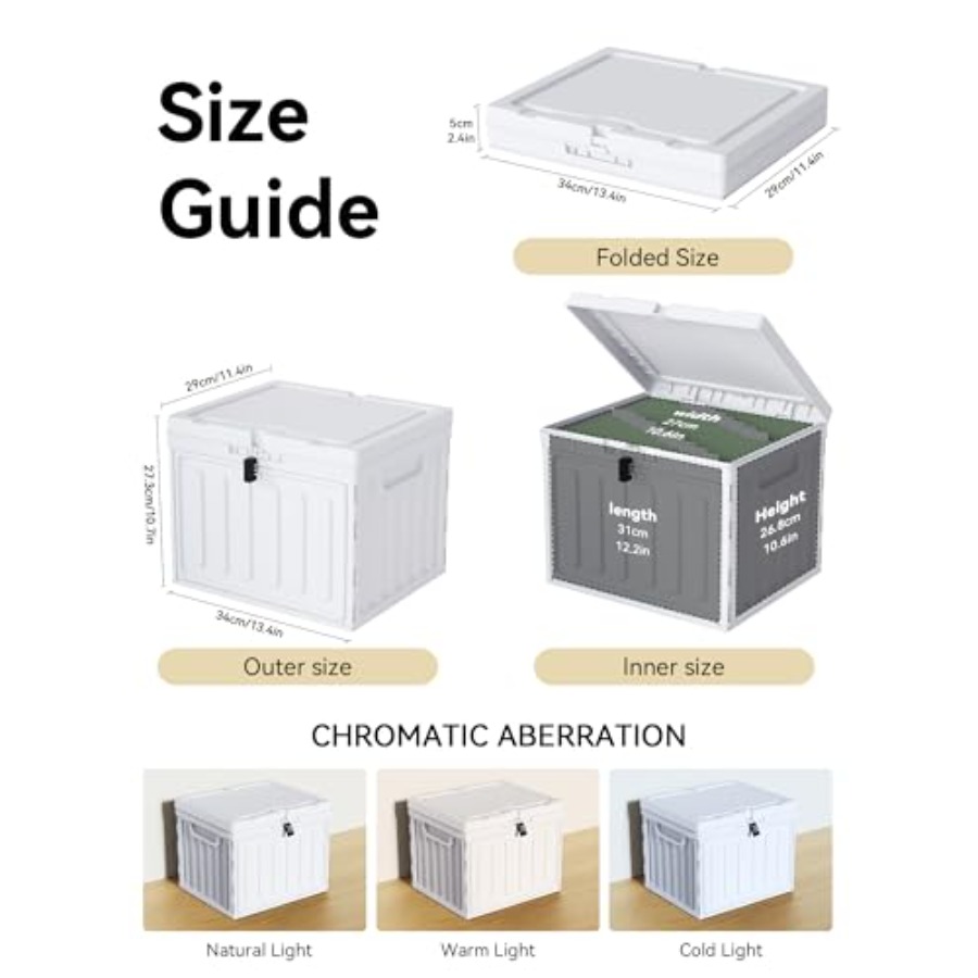 Plastic File Box with Lid for  - File Folder Hanging บทวิจารณ์และราคา