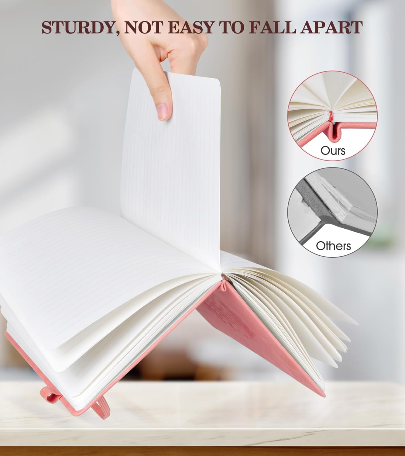 A5 Pink Hardcover Leather Jour - Journal Leather Hardcover บทวิจารณ์และราคา