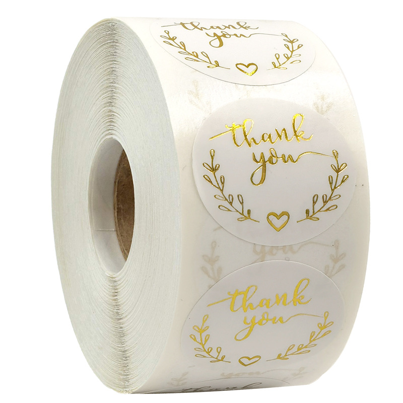 100-500pcs Gold Thank You Stic - Stationery Supplies Business บทวิจารณ์และราคา