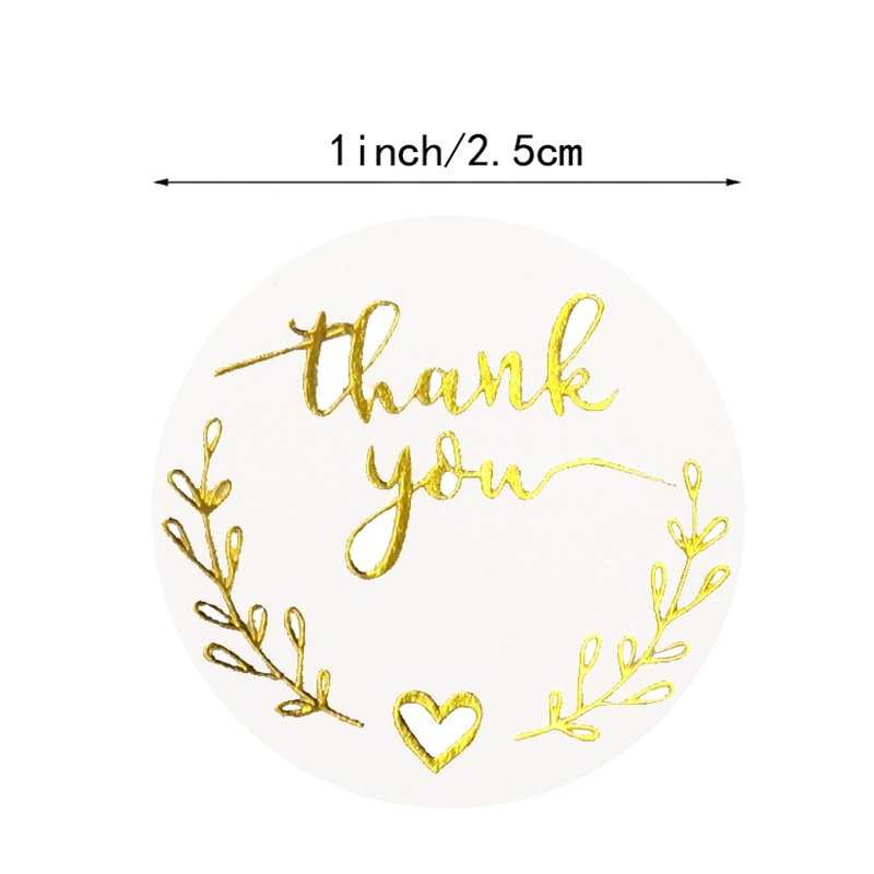 100-500pcs Gold Thank You Stic - Stationery Supplies Business บทวิจารณ์และราคา