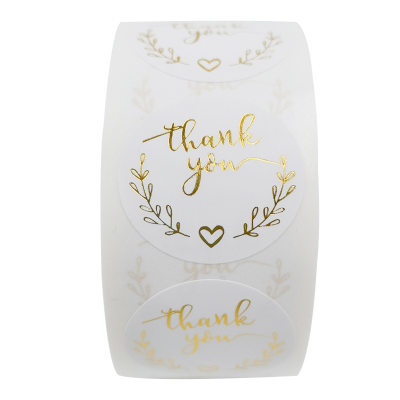 100-500pcs Gold Thank You Stic - Stationery Supplies Business บทวิจารณ์และราคา