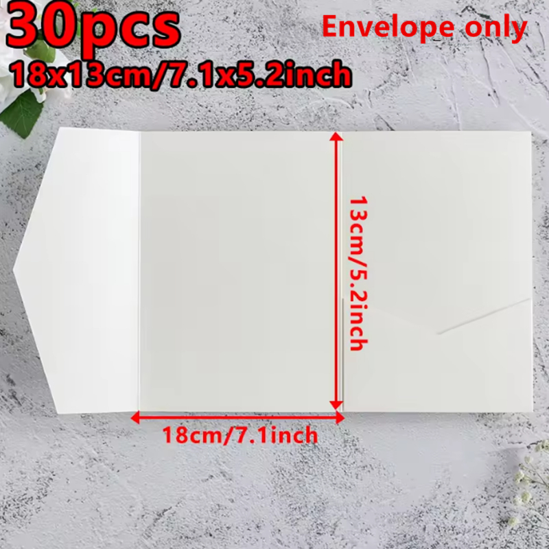 30pcs 18x13cm Green Envelopes  - Stationery Supplies Business บทวิจารณ์และราคา