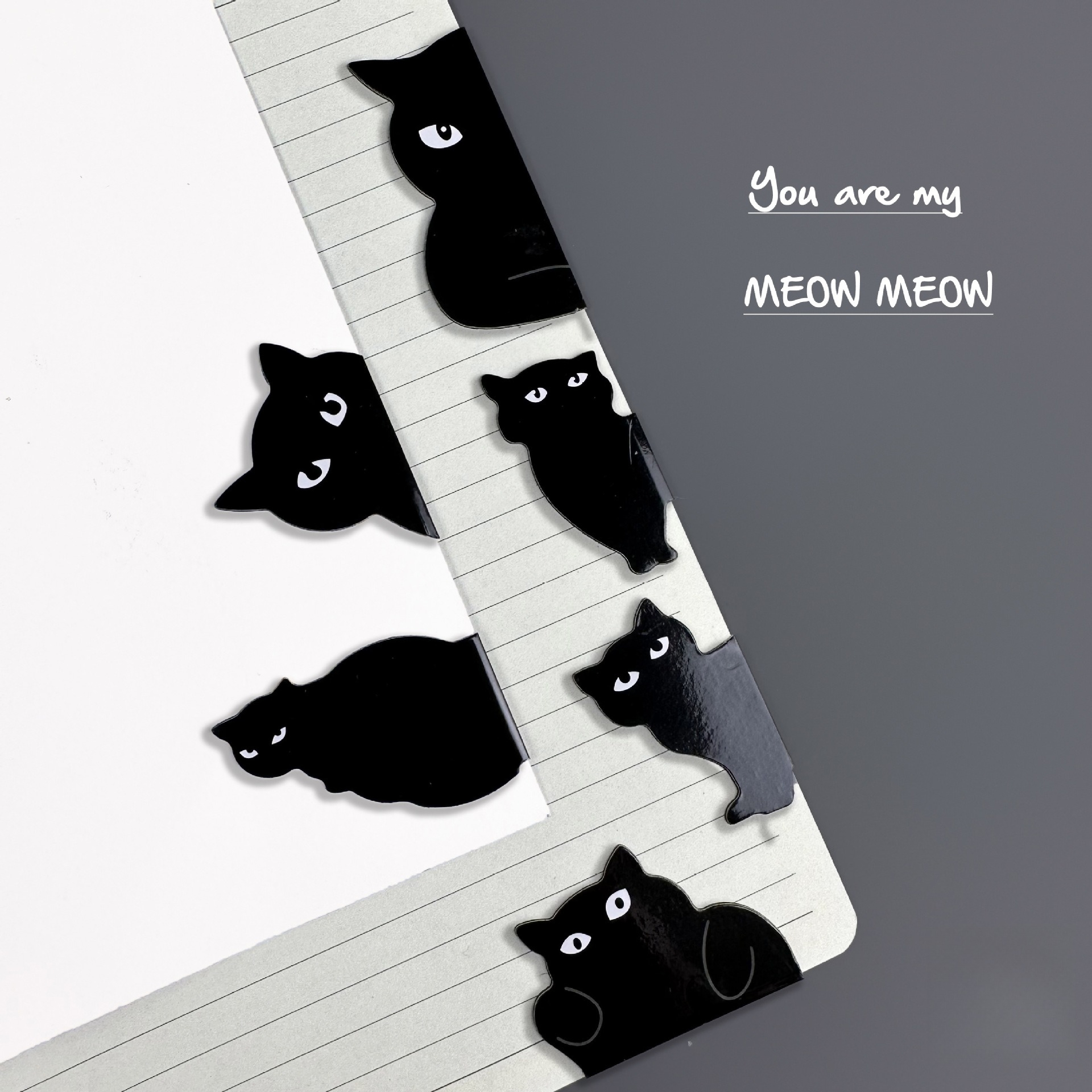Cute Black Cat Magnetic Bookma - Bookmark Magnetic Clip บทวิจารณ์และราคา