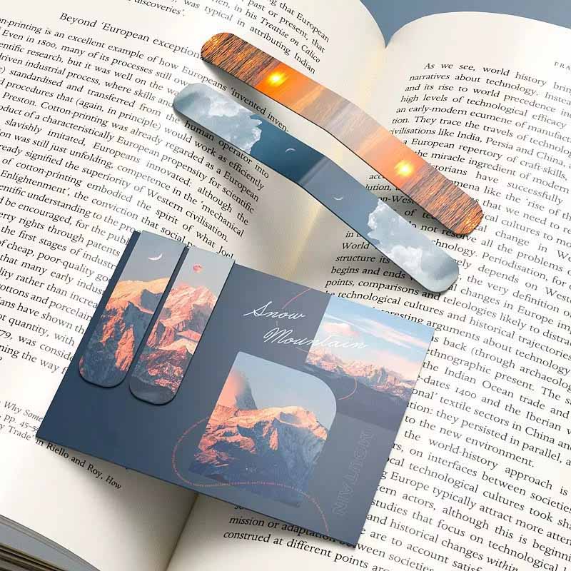 2Pcs Landscape Themed Magnetic - Bookmark Magnetic Clip บทวิจารณ์และราคา