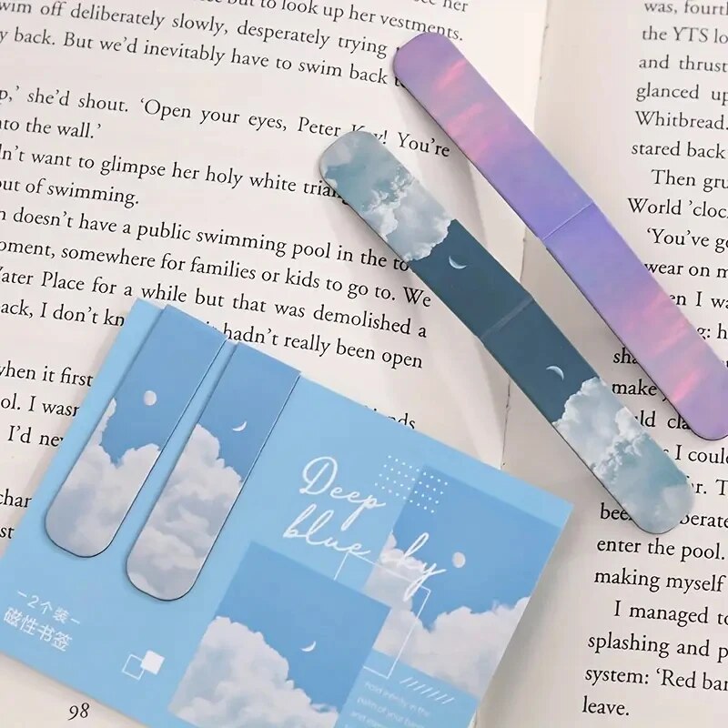 2Pcs Landscape Themed Magnetic - Bookmark Magnetic Clip บทวิจารณ์และราคา
