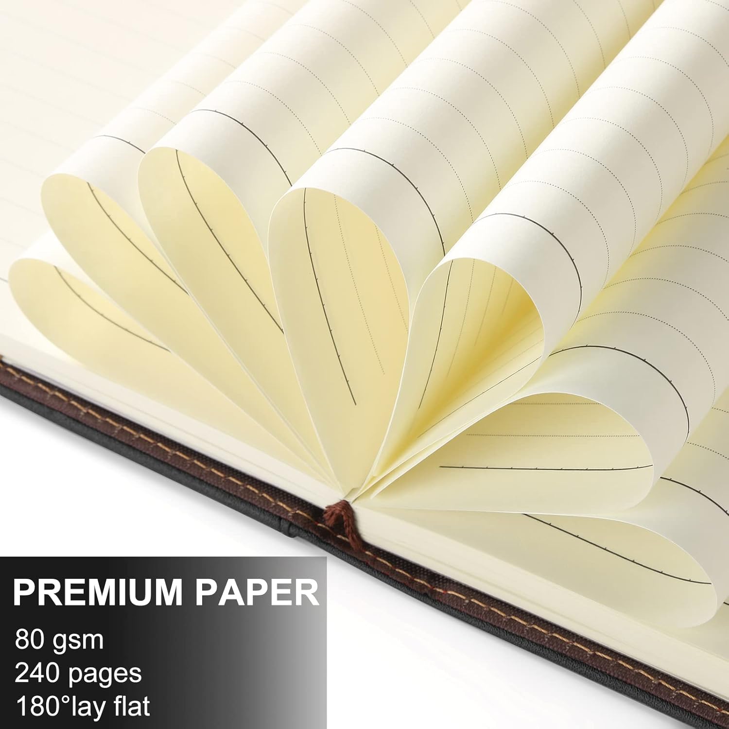 A5 Lined Leather Journal with  - Journal Leather Hardcover บทวิจารณ์และราคา