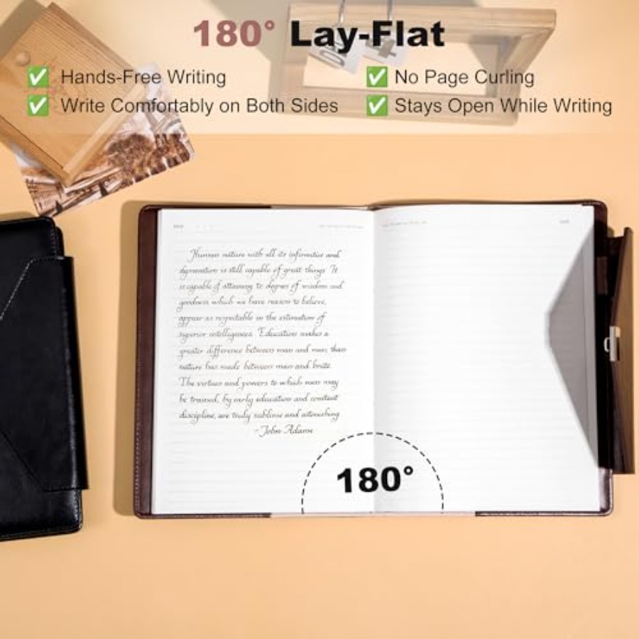 Large Notebook Diary with Lock - Journal Leather Hardcover บทวิจารณ์และราคา