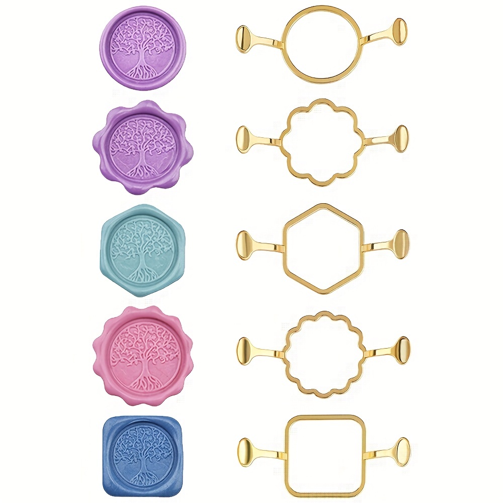5-Pack Hexagon Square Metal Wa - Wax Seal Stamp Kit บทวิจารณ์และราคา