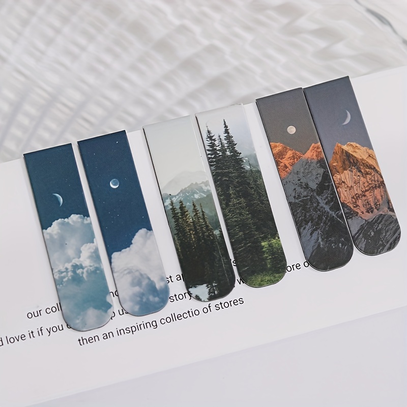 2pcs Landscape Themed Magnetic - Bookmark Magnetic Clip บทวิจารณ์และราคา