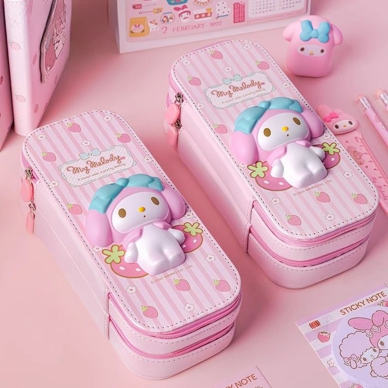 Sanrio 3D Kuromi Melody Double - Pencil Case Large บทวิจารณ์และราคา