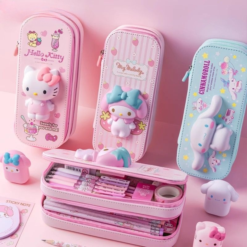 Sanrio 3D Kuromi Melody Double - Pencil Case Large บทวิจารณ์และราคา