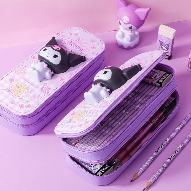 Sanrio 3D Kuromi Melody Double - Pencil Case Large บทวิจารณ์และราคา