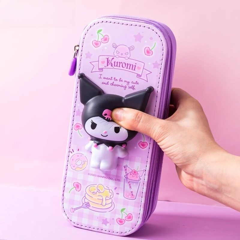 Sanrio 3D Kuromi Melody Double - Pencil Case Large บทวิจารณ์และราคา