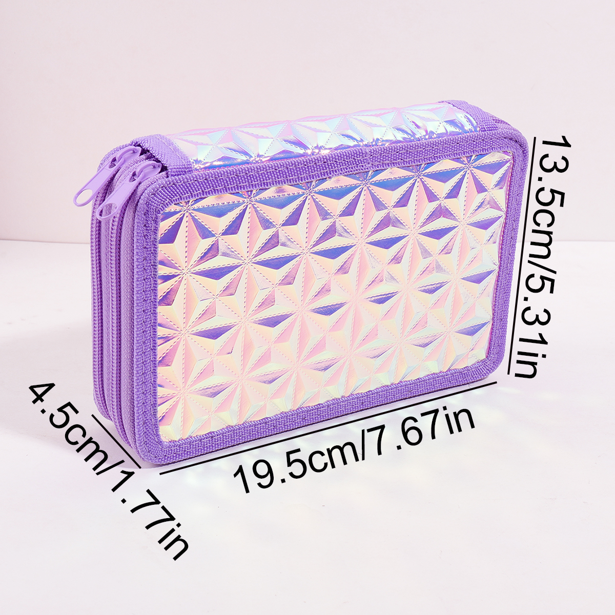 Y2K Purple Holographic Pencil  - Pencil Case Large บทวิจารณ์และราคา