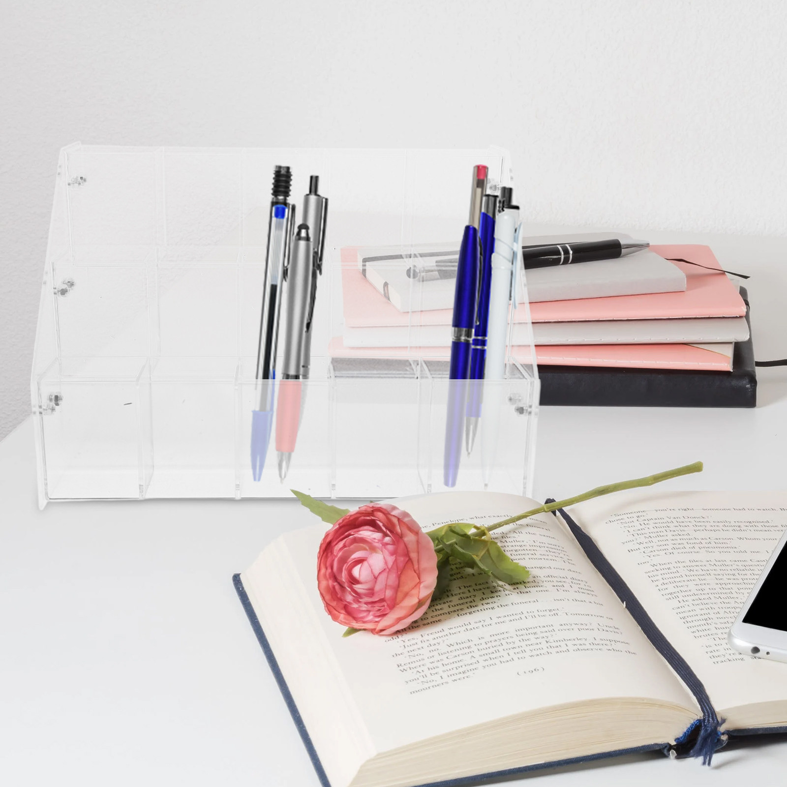 Acrylic Pen Display Stand Clea - Stationery And Office Supply Stores บทวิจารณ์และราคา