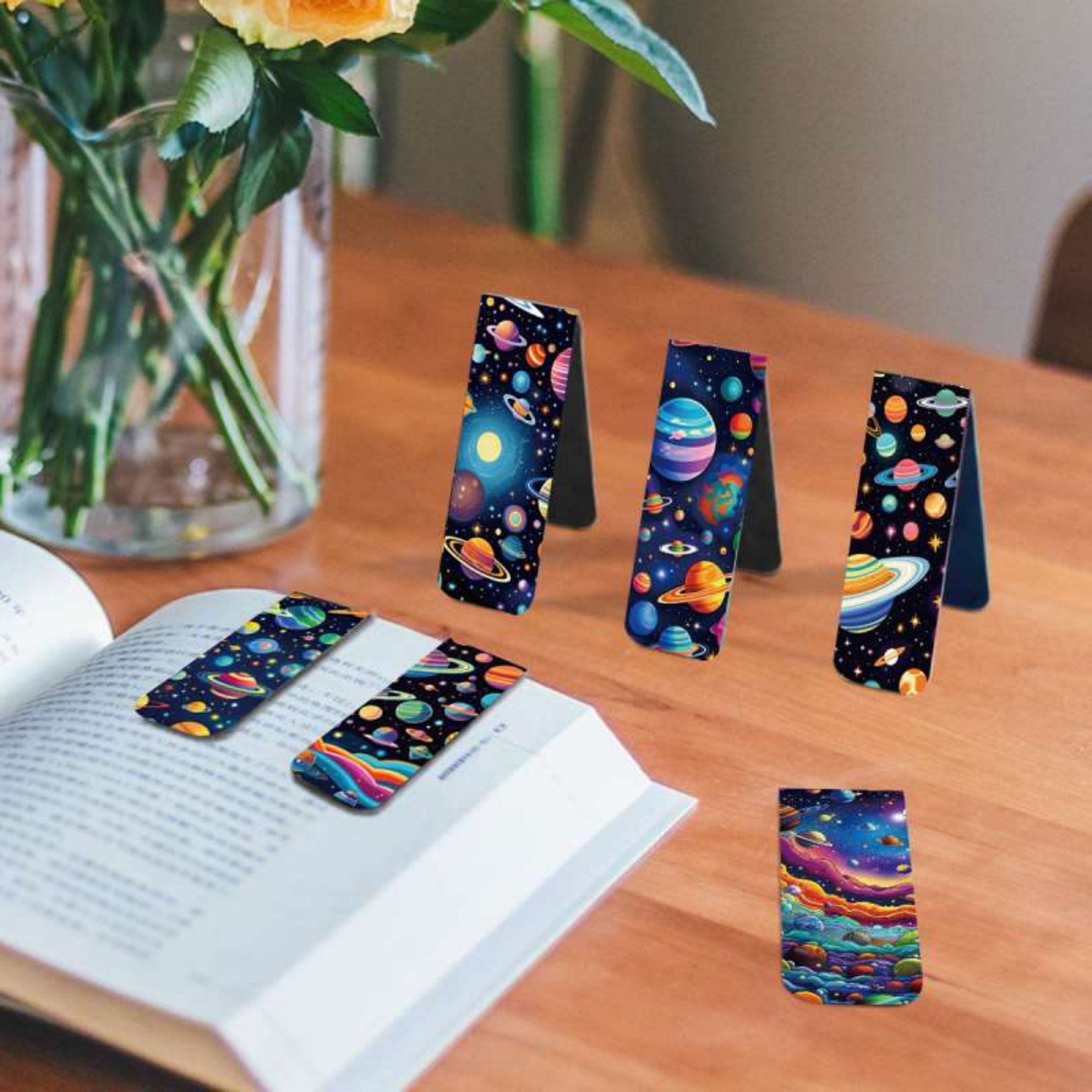12pcs Space & Planet Themed Ma - Bookmark Magnetic Clip บทวิจารณ์และราคา