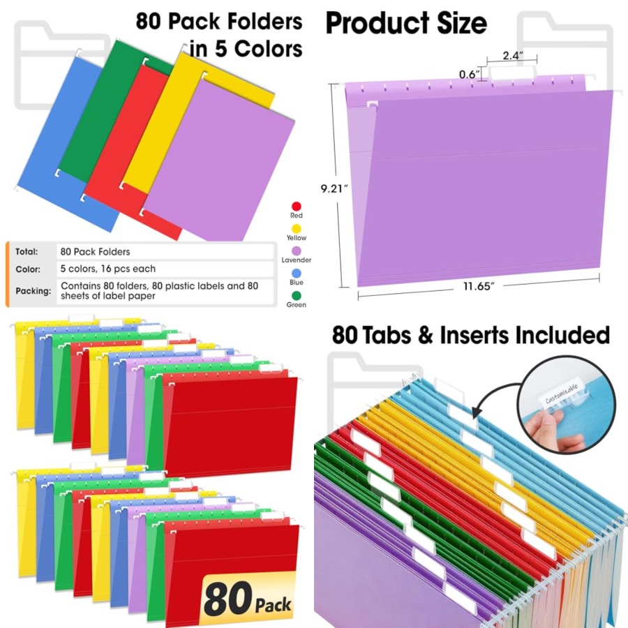 Hanging File Folders, Colored  - File Folder Hanging บทวิจารณ์และราคา