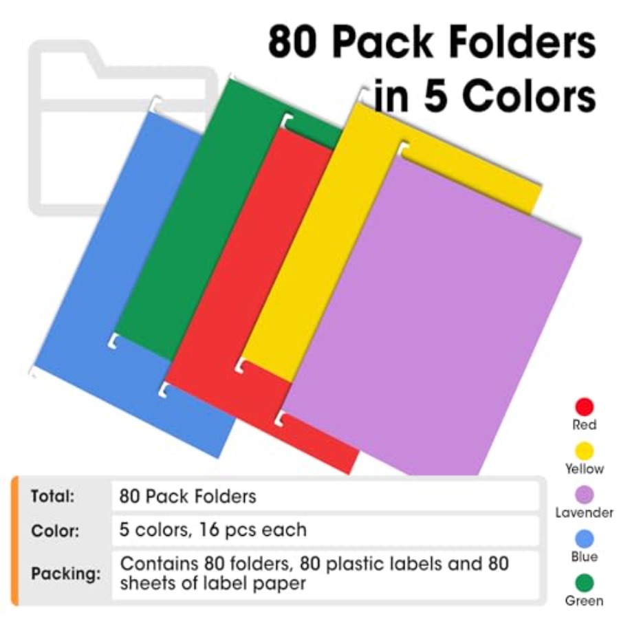 Hanging File Folders, Colored  - File Folder Hanging บทวิจารณ์และราคา