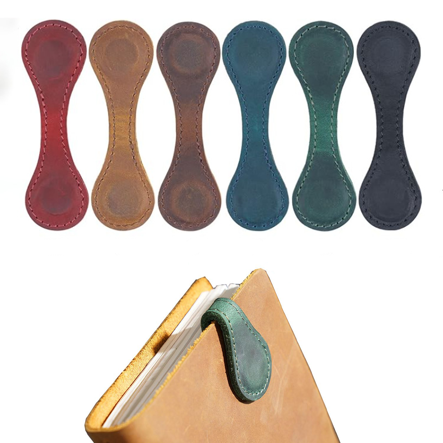 Magnetic Leather Bookmark Doub - Bookmark Magnetic Clip บทวิจารณ์และราคา