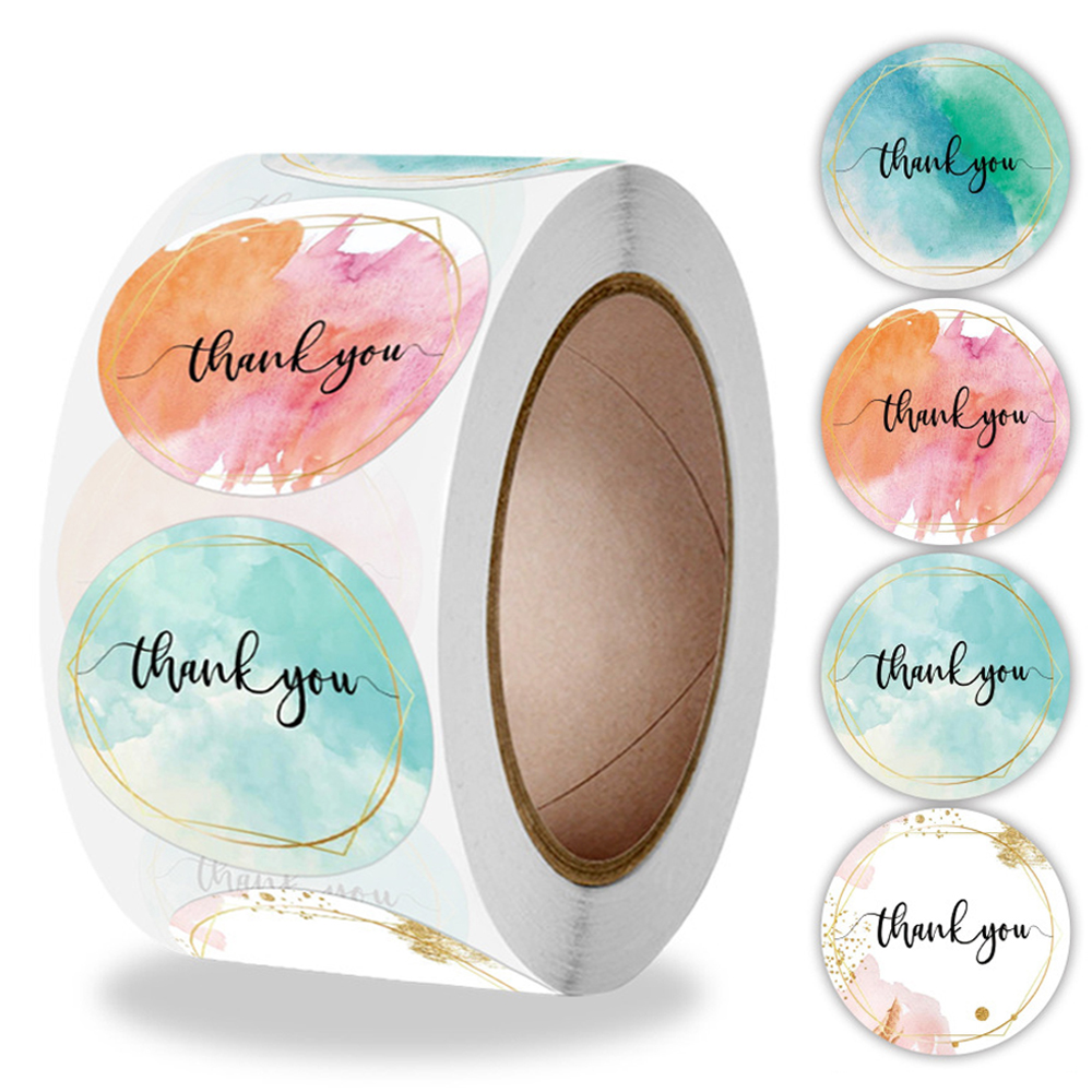 100-500 Pcs Thank You Stickers - Stationery Supplies Business บทวิจารณ์และราคา