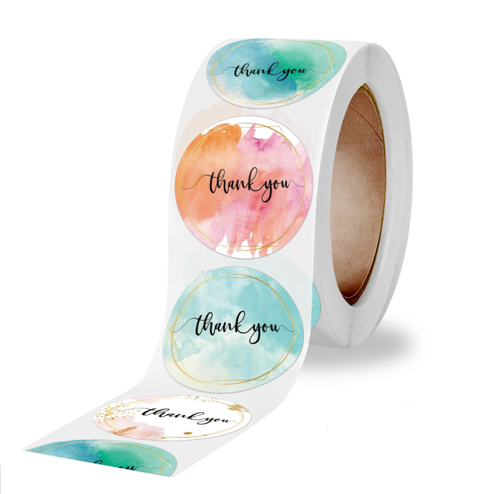 100-500 Pcs Thank You Stickers - Stationery Supplies Business บทวิจารณ์และราคา