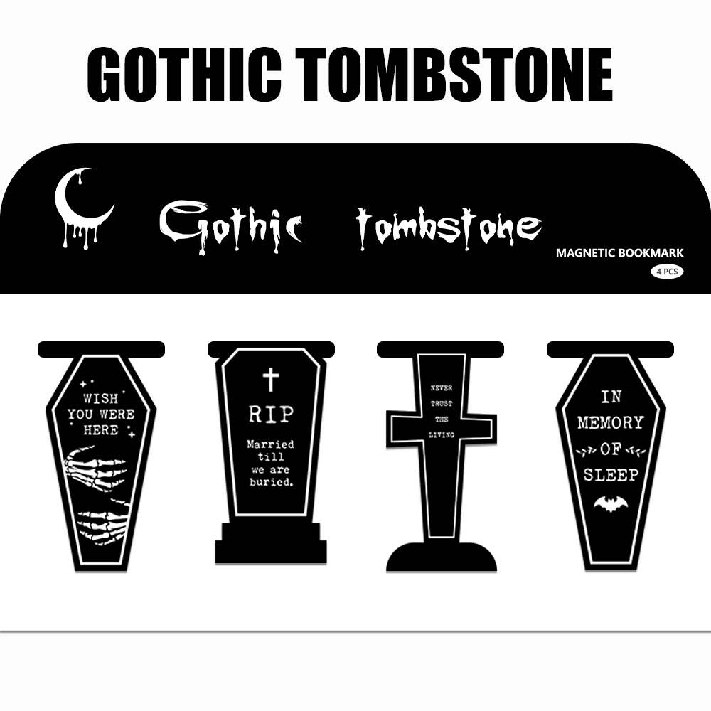 4PCS Creative Gothic Gothic to - Bookmark Magnetic Clip บทวิจารณ์และราคา