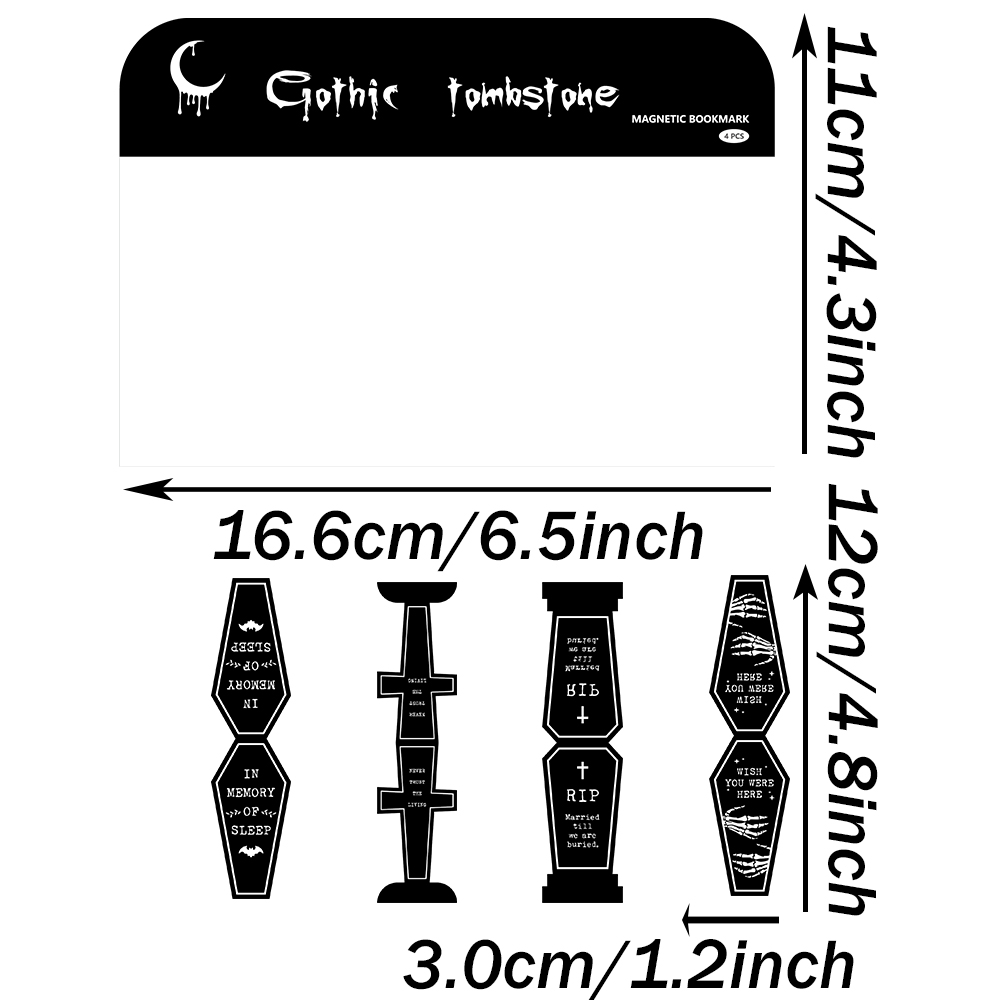 4PCS Creative Gothic Gothic to - Bookmark Magnetic Clip บทวิจารณ์และราคา