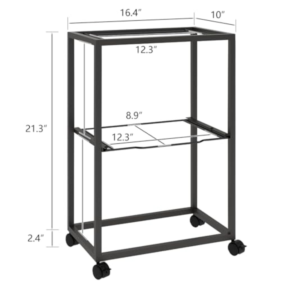 2 Tiers Metal Rolling File Car - File Folder Hanging บทวิจารณ์และราคา