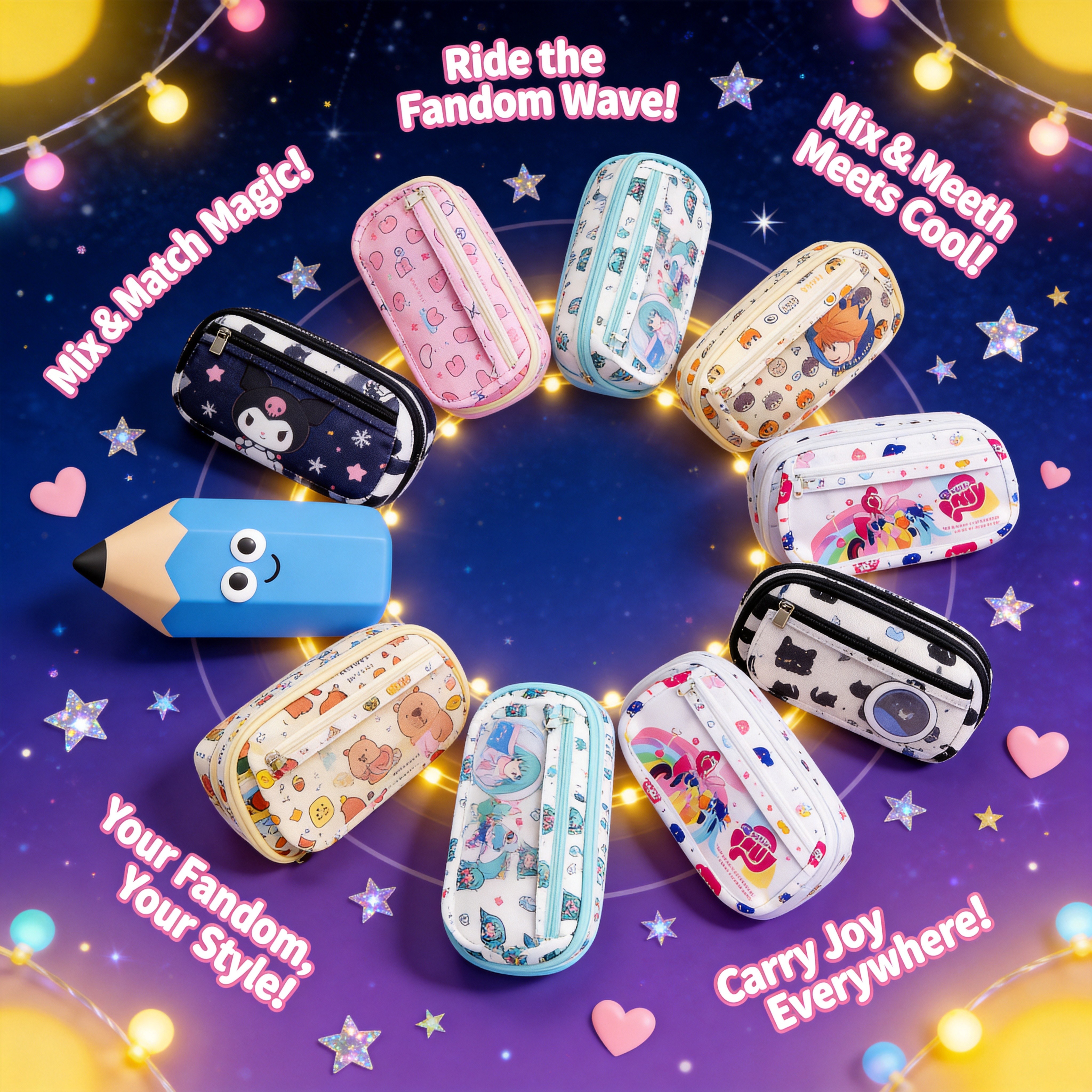 Hatsune Miku Cute Large Capaci - Pencil Case Large บทวิจารณ์และราคา