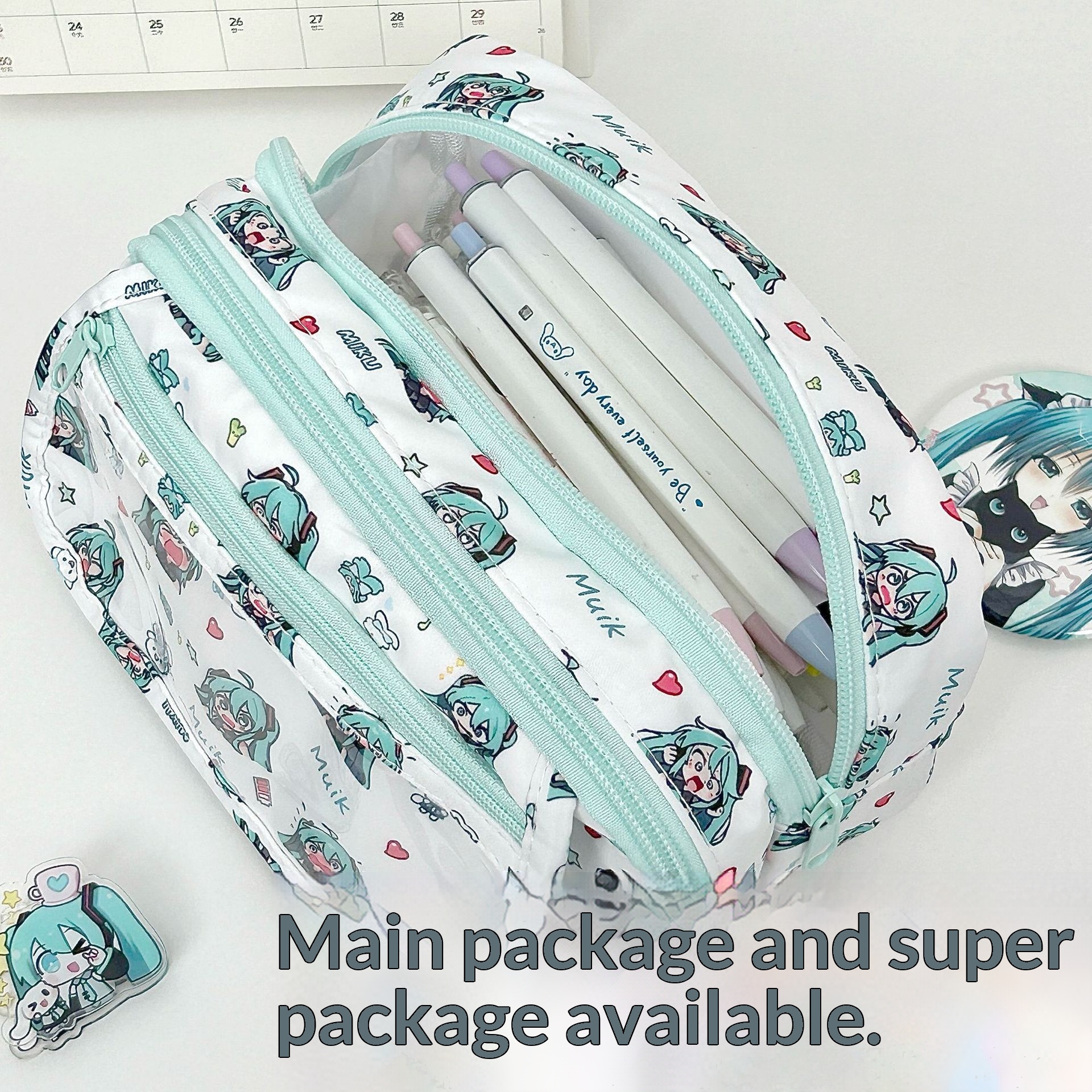 Hatsune Miku Cute Large Capaci - Pencil Case Large บทวิจารณ์และราคา
