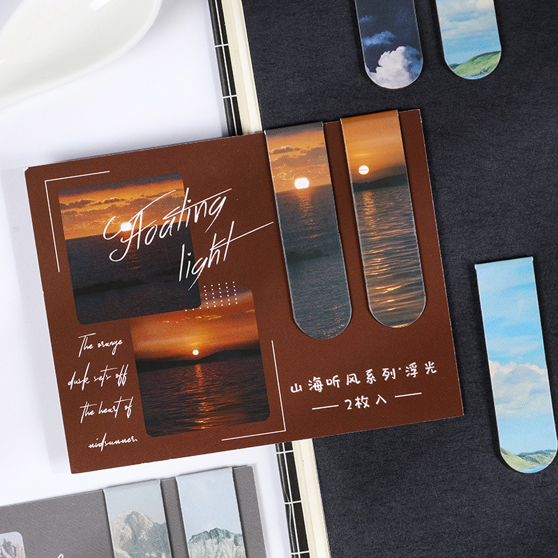 2 Pcs/set Beautiful Scenery Ma - Bookmark Magnetic Clip บทวิจารณ์และราคา