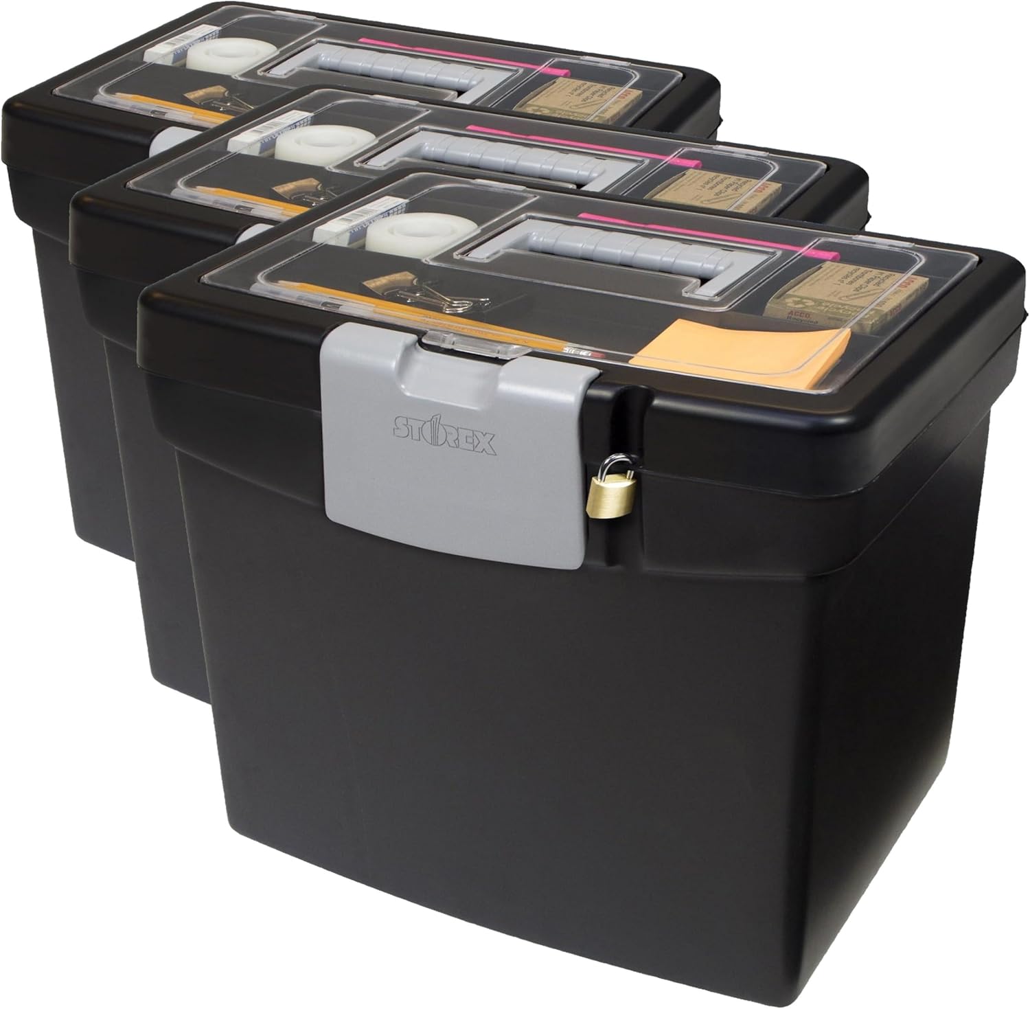Portable File Box with XL Lid, - File Folder Hanging บทวิจารณ์และราคา