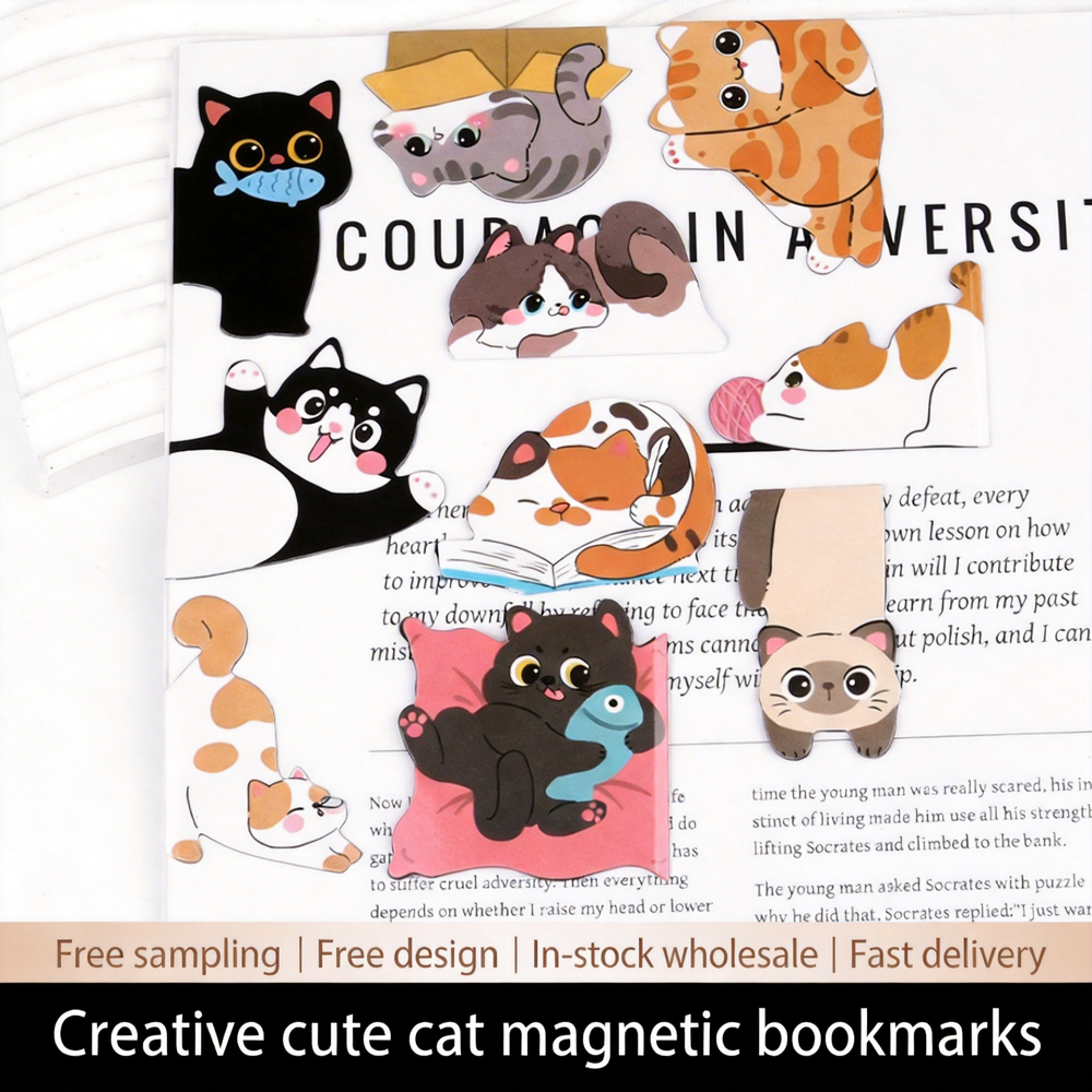 1set Creative Cat Pattern Magn - Bookmark Magnetic Clip บทวิจารณ์และราคา